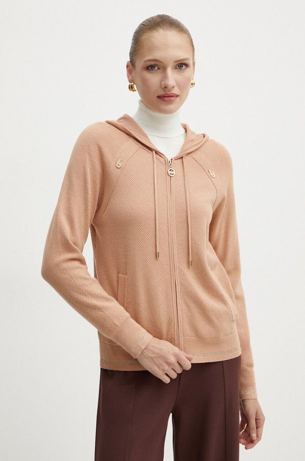 Liu Jo Kardigan Liu Jo za žene, boja: bež, lagani, TF4167 MS75L