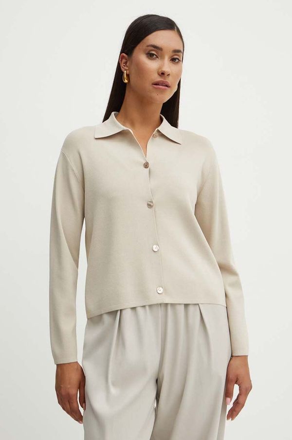 Max Mara Leisure Kardigan Max Mara Leisure za žene, boja: bež, lagani, 2426316017600