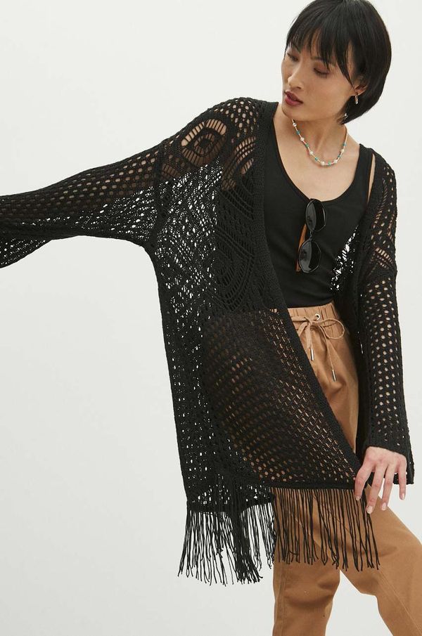 Medicine Kardigan Medicine za žene, boja: crna, lagani