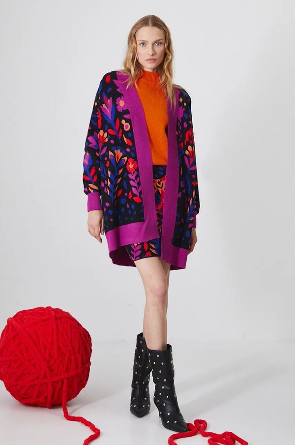 Medicine Kardigan Medicine za žene, boja: crna, lagani