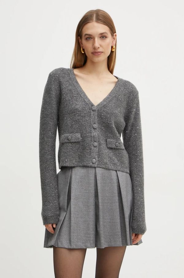 Morgan Kardigan Morgan MFEUIL za žene, boja: siva, MFEUIL