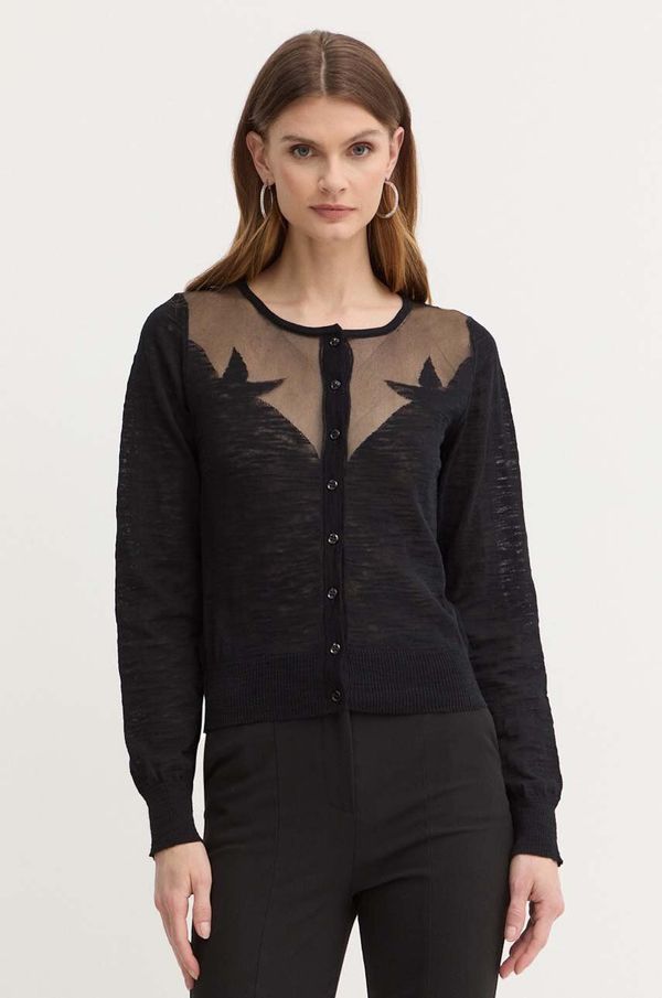 Pinko Kardigan Pinko za žene, boja: crna, lagani, 103551 A1WR