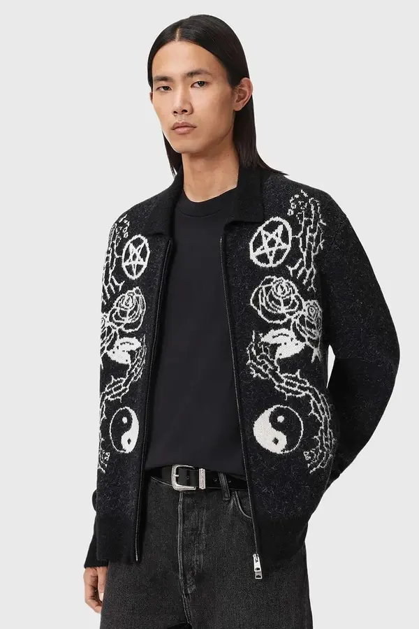 AllSaints Kardigan s dodatkom alpaka vune AllSaints
