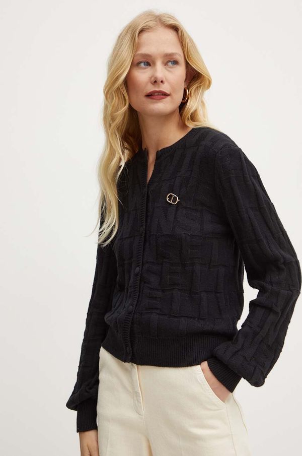 Twinset Kardigan s primjesom kašmira Twinset boja: crna, lagani, 242TP3602