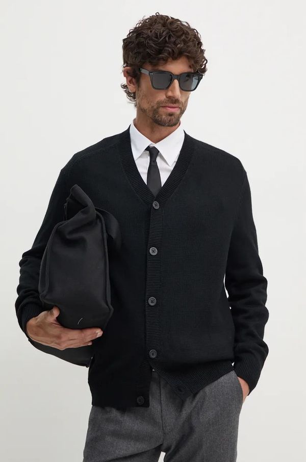 Armani Exchange Kardigan s primjesom vune Armani Exchange boja: crna, 6DZE1G ZM1LZ