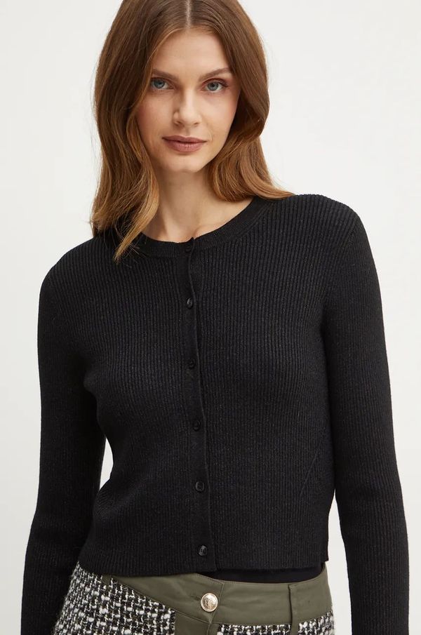 Boss Kardigan s primjesom vune BOSS boja: crna, lagani, 50533664