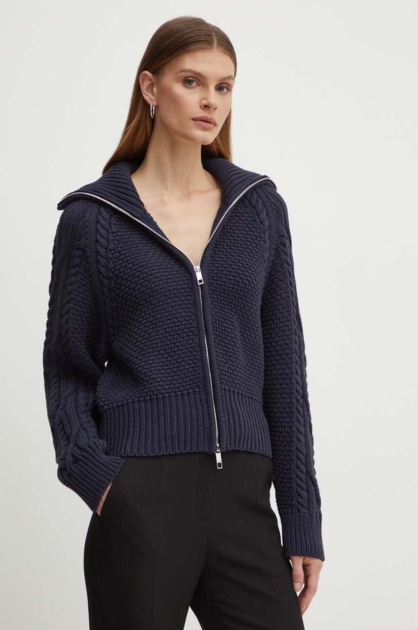 Boss Kardigan s primjesom vune BOSS boja: tamno plava, topli, 50518368