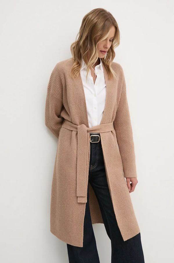 Calvin Klein Kardigan s primjesom vune Calvin Klein boja: bež, K20K208005