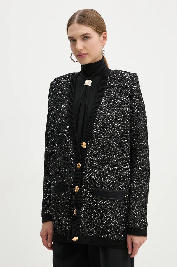 Elisabetta Franchi Kardigan s primjesom vune Elisabetta Franchi boja: crna, MK27M47E2