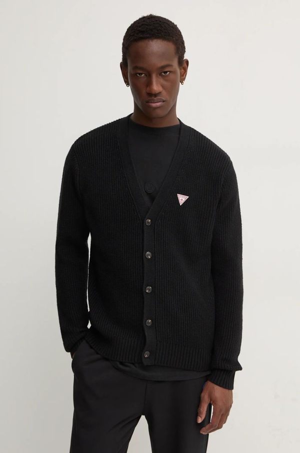 Guess Jeans Kardigan s primjesom vune Guess Jeans boja: crna, M4BR36 Z3HN2