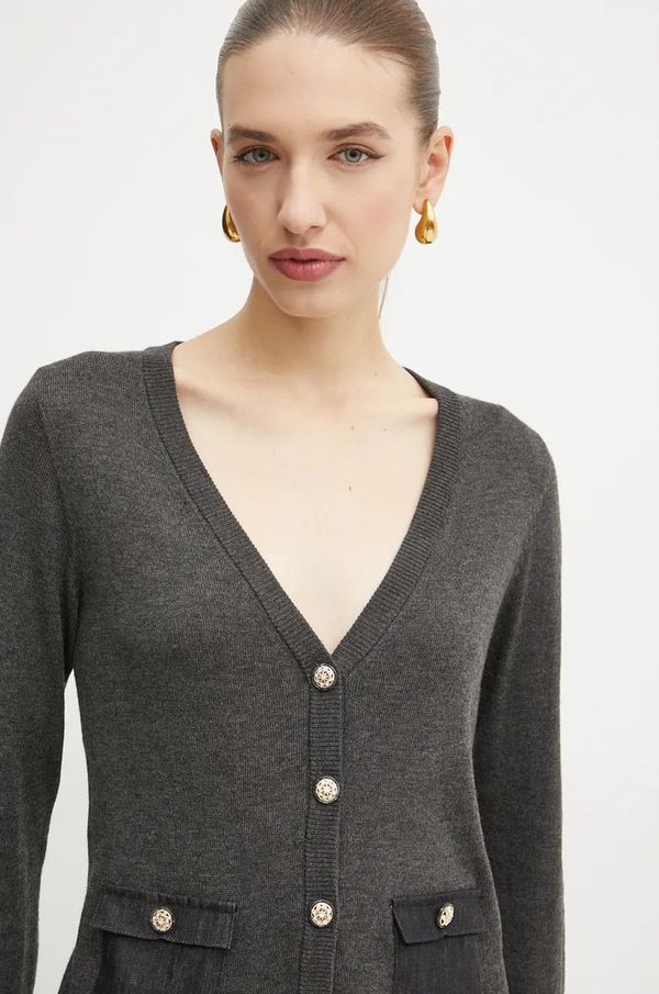 Morgan Kardigan s primjesom vune Morgan MJE boja: siva, lagani, MJE