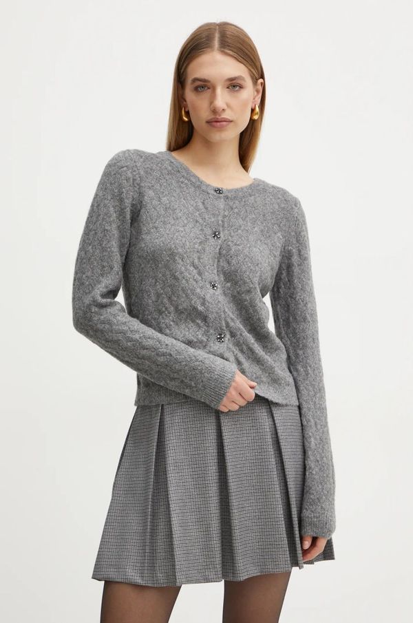 Morgan Kardigan s primjesom vune Morgan MVERRE boja: siva, MVERRE