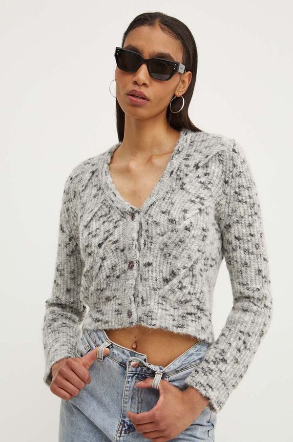 Moschino Jeans Kardigan s primjesom vune Moschino Jeans boja: siva, 0904.8202