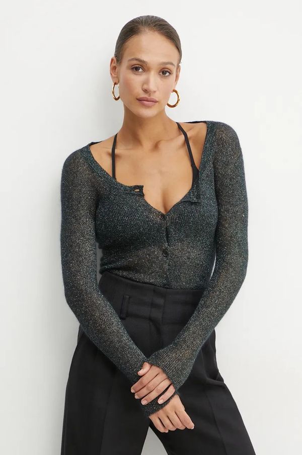 Pinko Kardigan s primjesom vune Pinko boja: zelena, lagani, 104341 A27I