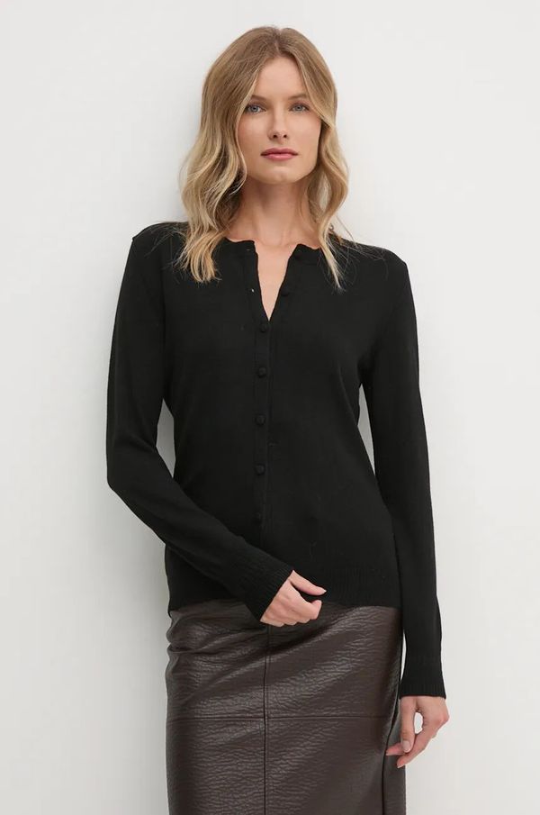 Sisley Kardigan s primjesom vune Sisley boja: crna, lagani, 102HM5237