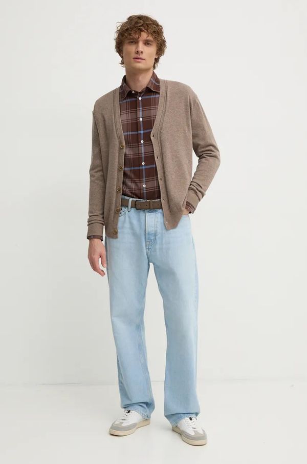 Sisley Kardigan s primjesom vune Sisley boja: smeđa, 1041S600M