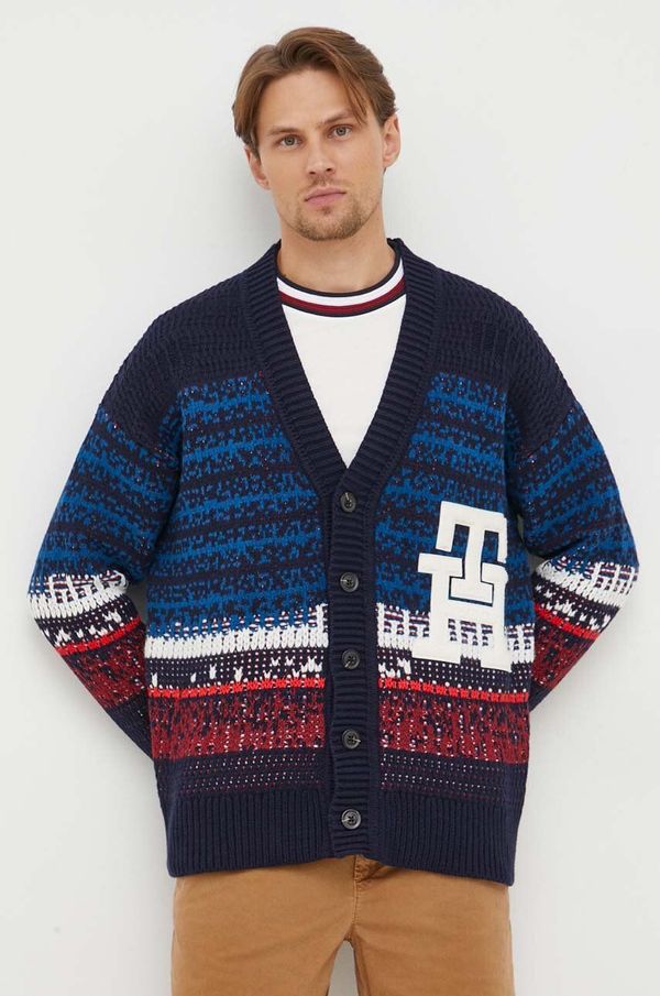 Tommy Hilfiger Kardigan s primjesom vune Tommy Hilfiger boja: tamno plava