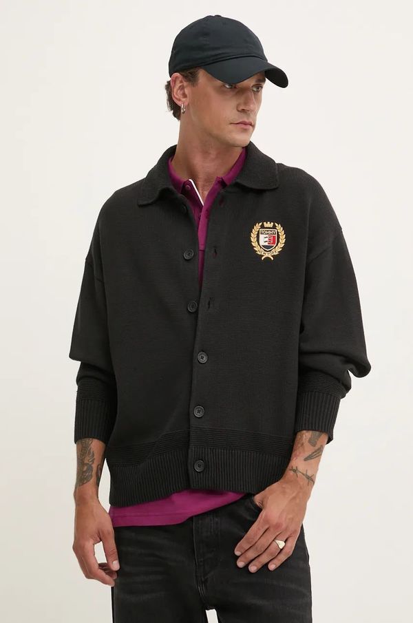 Tommy Jeans Kardigan s primjesom vune Tommy Jeans boja: crna, DM0DM19422