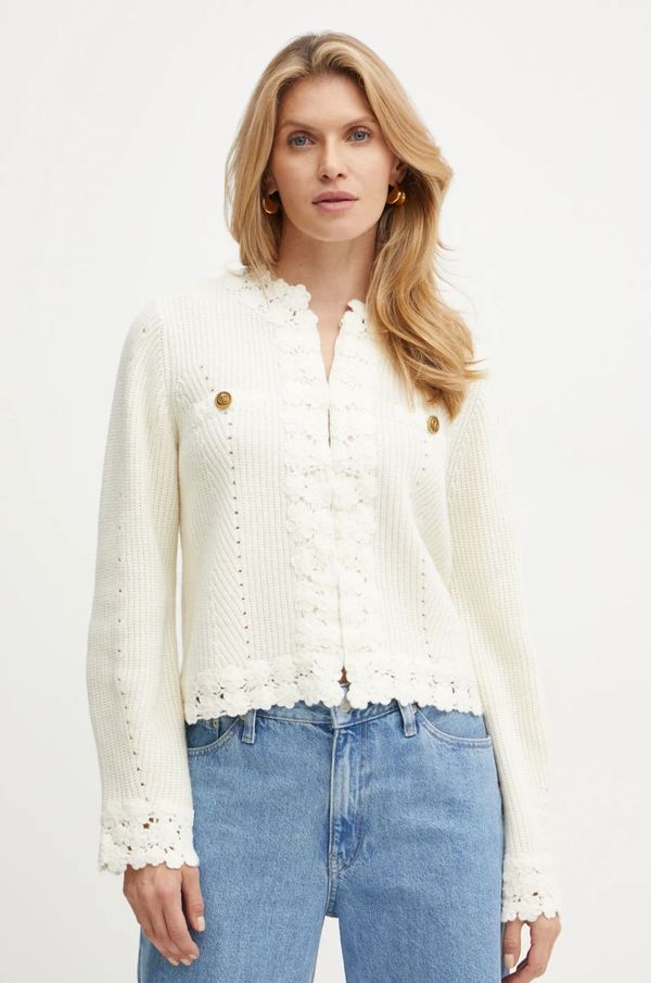 Twinset Kardigan s primjesom vune Twinset boja: bež, 242TT3420