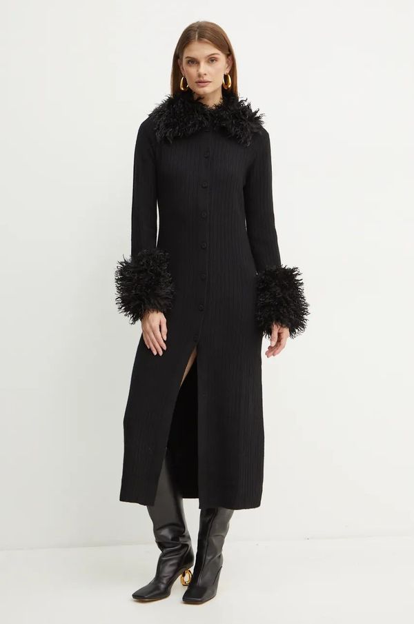 Twinset Kardigan s primjesom vune Twinset boja: crna, 242TT3430