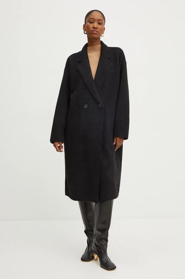 Twinset Kardigan s primjesom vune Twinset boja: crna, topli, 242AP3260