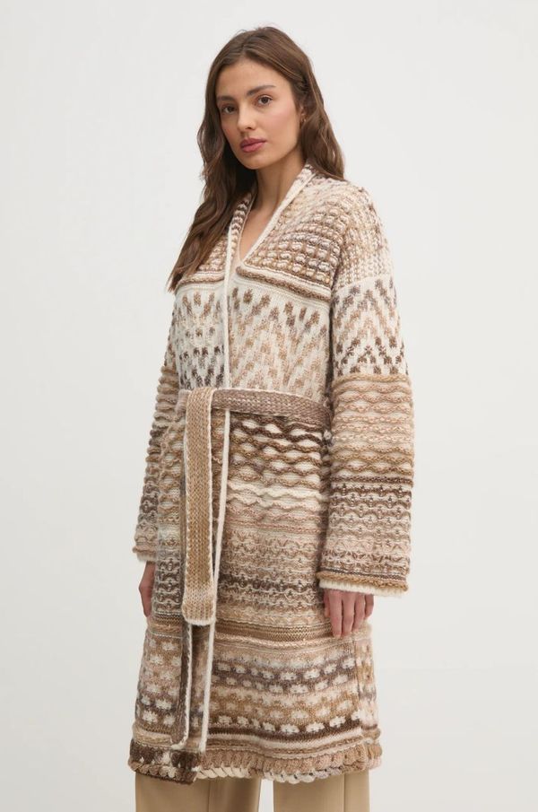 United Colors of Benetton Kardigan s primjesom vune United Colors of Benetton boja: bež, topli, 115CE6042
