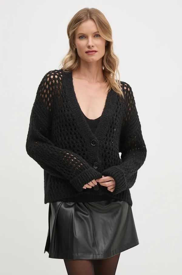 United Colors of Benetton Kardigan s primjesom vune United Colors of Benetton boja: crna, lagani, 114VD603X