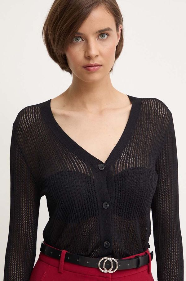 Sandro Ferrone Kardigan Sandro Ferrone za žene, boja: crna, lagani, SFS138XBDBRIONY