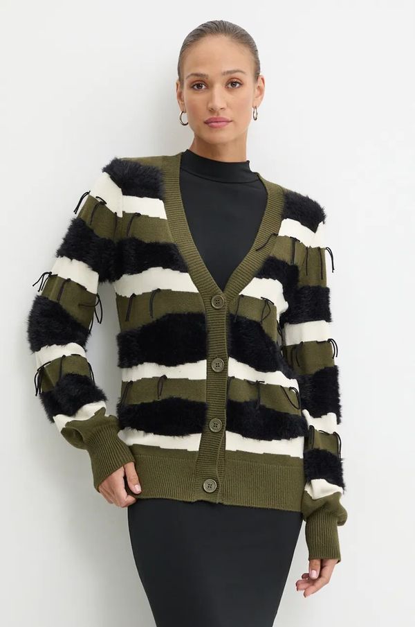 Silvian Heach Kardigan Silvian Heach MANFRED za žene, boja: zelena, lagani, GPA24078CD