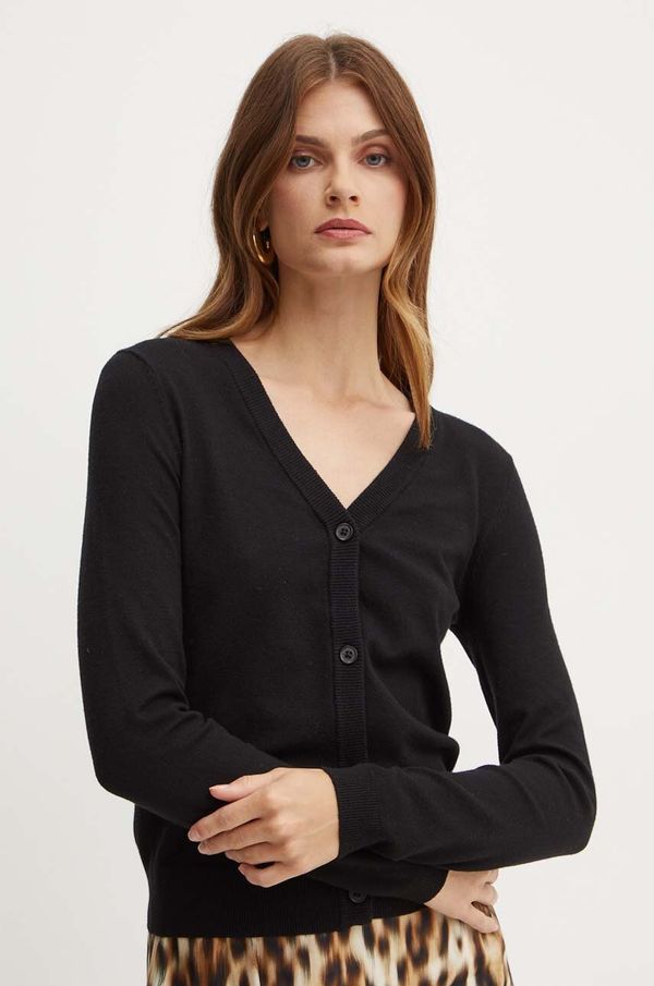 Silvian Heach Kardigan Silvian Heach MOLES za žene, boja: crna, lagani, GPA24064CD