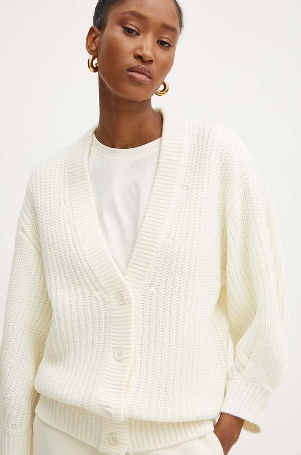 Silvian Heach Kardigan Silvian Heach RINER za žene, boja: bež, topli, GPA24062CD