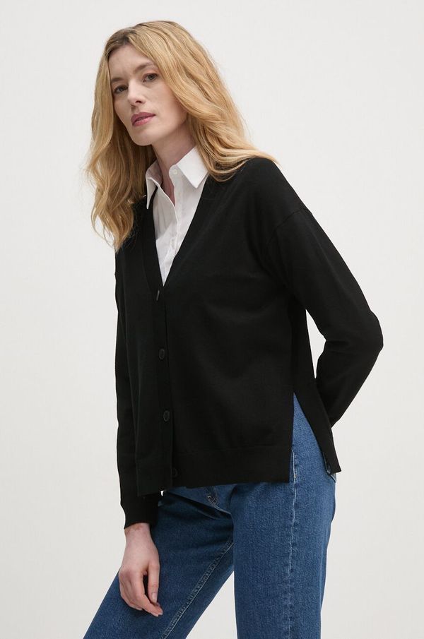 Sisley Kardigan Sisley za žene, boja: crna, lagani, 17Q3M6024