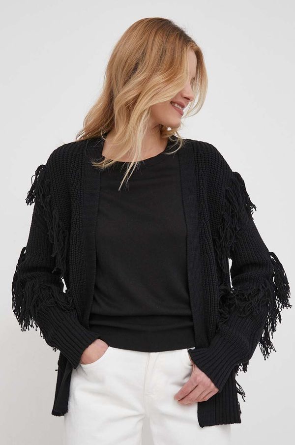 Sisley Kardigan Sisley za žene, boja: crna, lagani