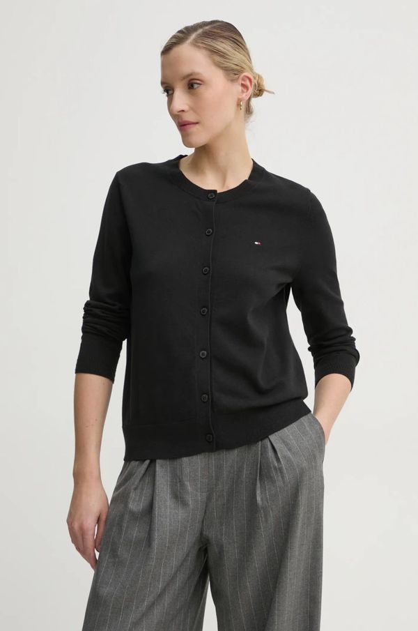 Tommy Hilfiger Kardigan Tommy Hilfiger za žene, boja: crna, lagani, WW0WW42370