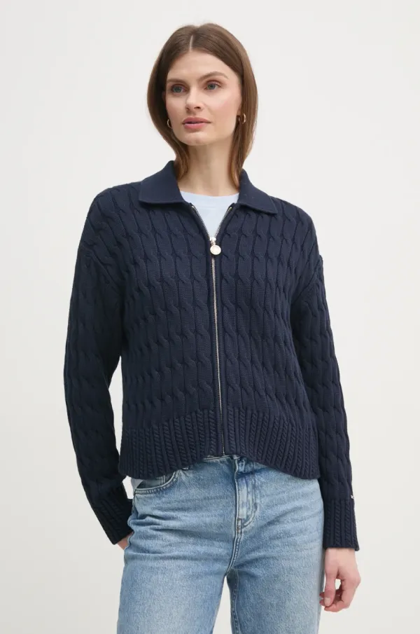 Tommy Hilfiger Kardigan Tommy Hilfiger za žene, boja: tamno plava, WW0WW44501