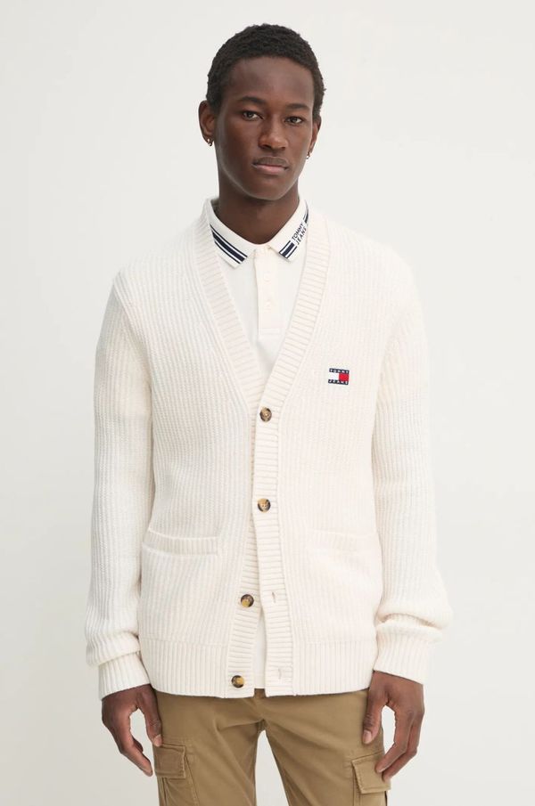 Tommy Jeans Kardigan Tommy Jeans za muškarce, boja: bež, DM0DM21111