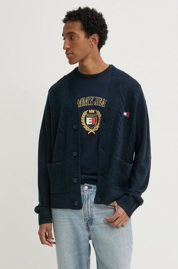 Tommy Jeans Kardigan Tommy Jeans za muškarce, boja: tamno plava, DM0DM19441