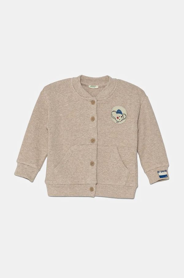 United Colors of Benetton Kardigan za bebe United Colors of Benetton boja: bež, lagani, 38KHA501A