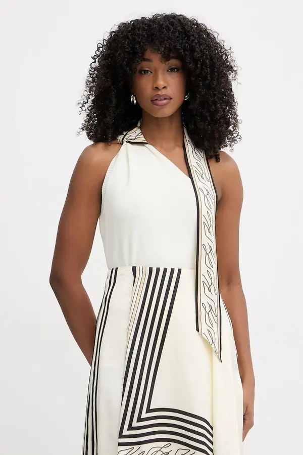 Karl Lagerfeld Karl Lagerfeld asimetrična bluza za žene s viskozom