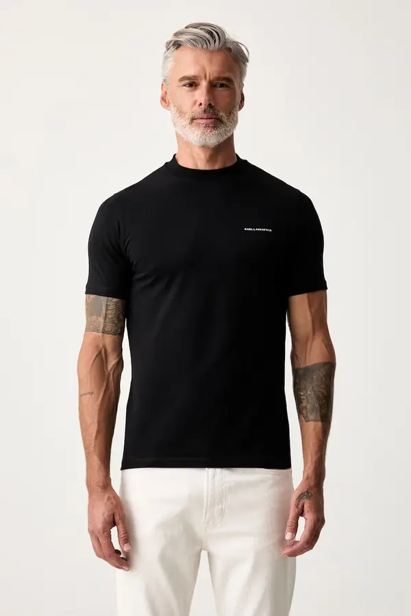 Karl Lagerfeld Karl Lagerfeld basic majica kratkih rukava za muškarce od pamuka s elastanom