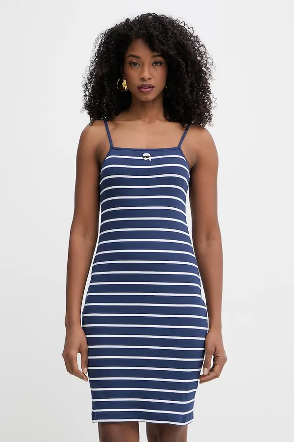 Karl Lagerfeld Karl Lagerfeld bodycon haljina od pamuka s elastanom IKON