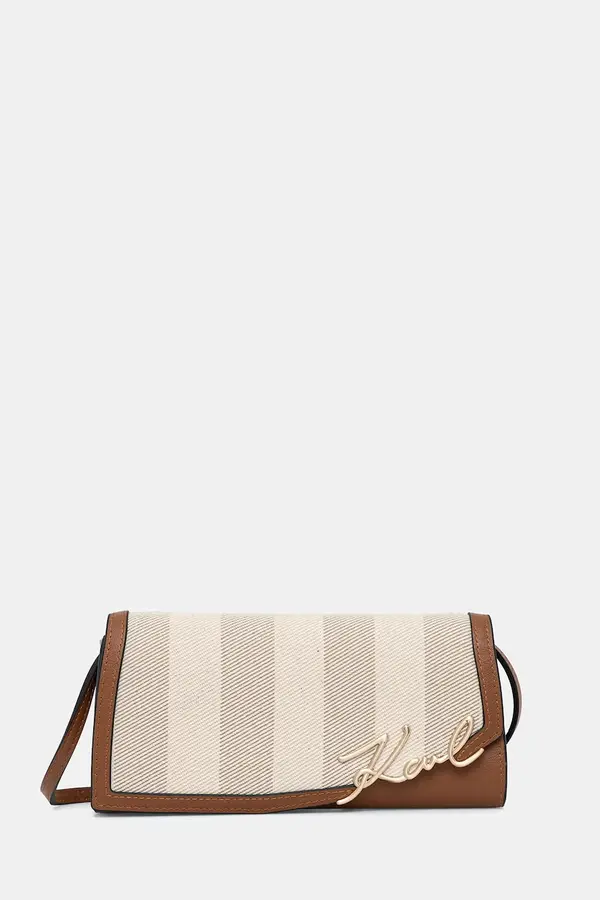Karl Lagerfeld Karl Lagerfeld crossbody torba ženska pamučna K/SIGNATURE