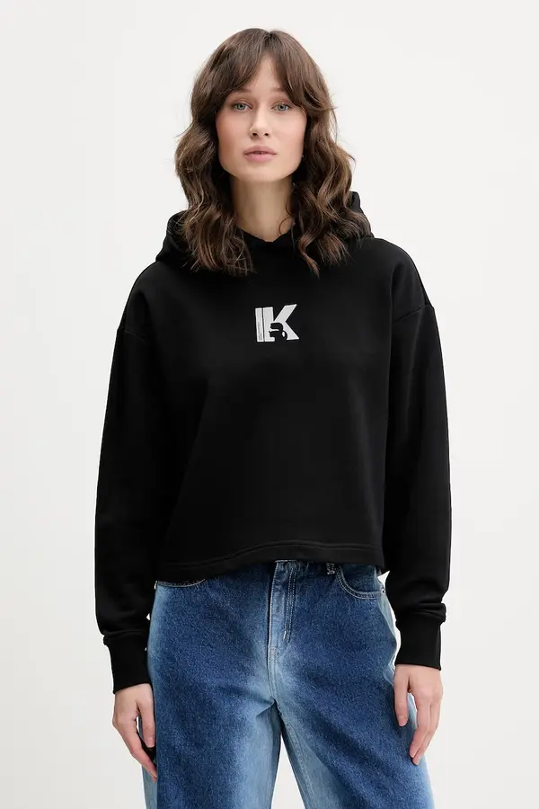 Karl Lagerfeld Jeans Karl Lagerfeld Jeans dukserica sa kapuljačom za žene od pamuka