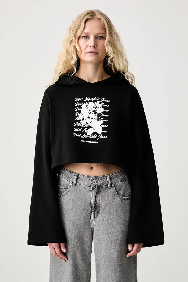Karl Lagerfeld Jeans Karl Lagerfeld Jeans dukserica sa kapuljačom ženska pamučna
