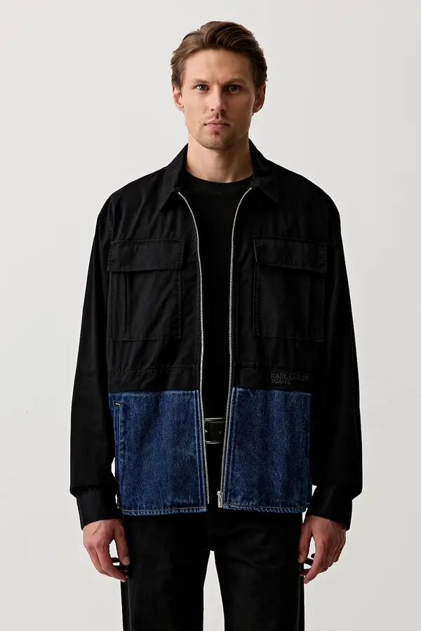 Karl Lagerfeld Jeans Karl Lagerfeld Jeans kratka jakna za muškarce od pamuka