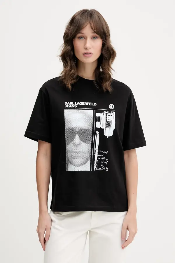 Karl Lagerfeld Jeans Karl Lagerfeld Jeans majica za žene od pamuka