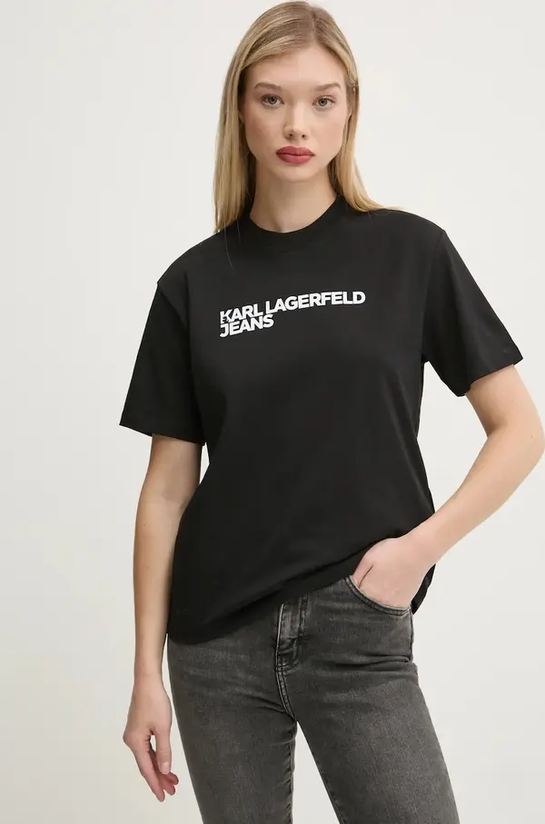 Karl Lagerfeld Jeans Karl Lagerfeld Jeans majica ženska od pamuka