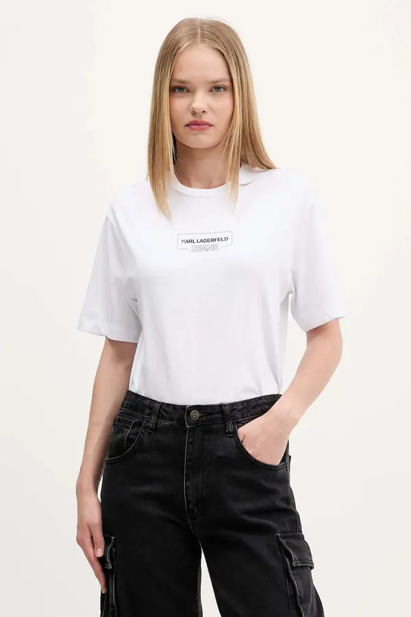 Karl Lagerfeld Jeans Karl Lagerfeld Jeans majica ženska od pamuka
