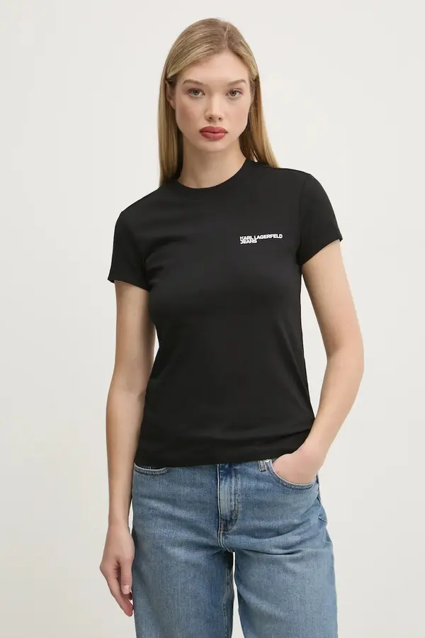 Karl Lagerfeld Jeans Karl Lagerfeld Jeans majica ženska pamučna