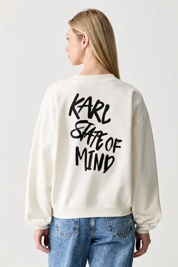 Karl Lagerfeld Jeans Karl Lagerfeld Jeans oversize dukserica za žene od pamuka
